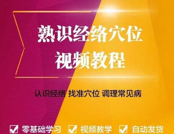 中医人必学的经络课:记住经络,找准穴位零基础自学中医视频教程免费下载